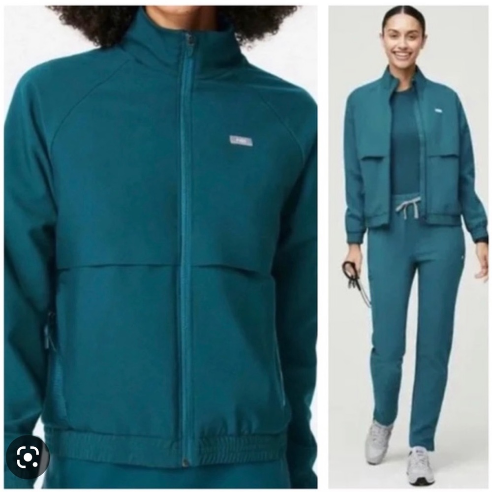 FIGS pacific blue Sydney scrub jacket